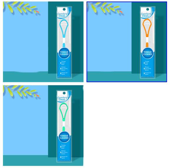 Tongue Coating Brush Tongue Scraper Clean Oral Odor - Mubimart
