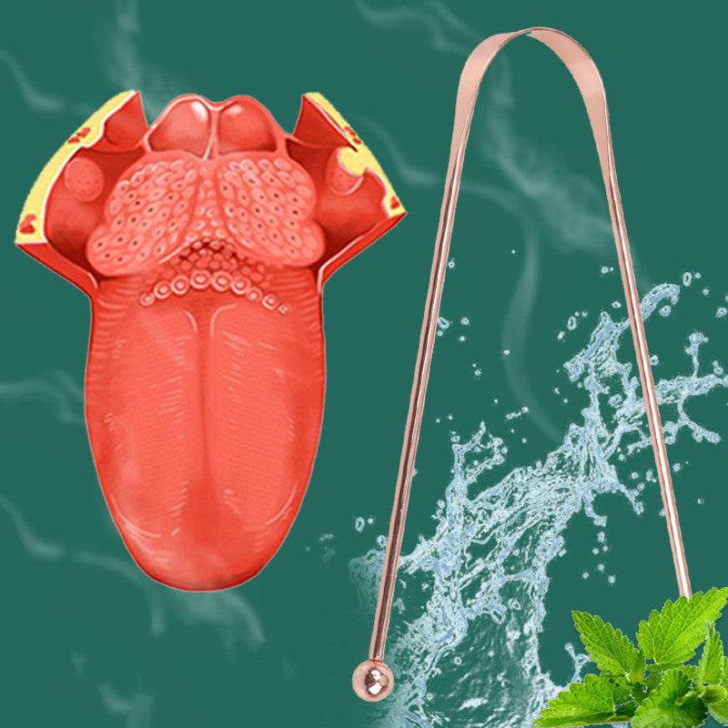 Tongue Scraper Cleaner Metal Cleaning Scraper for Men and Women Tongue Toothbrush Dental Oral Care Hygiene Tool - Mubimart