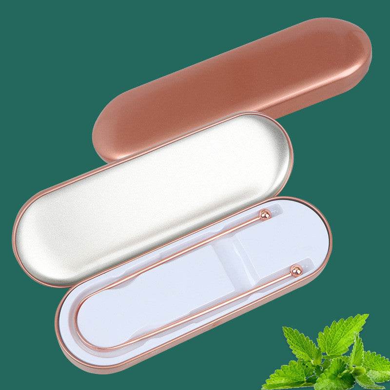 Tongue Scraper Cleaner Metal Cleaning Scraper for Men and Women Tongue Toothbrush Dental Oral Care Hygiene Tool - Mubimart