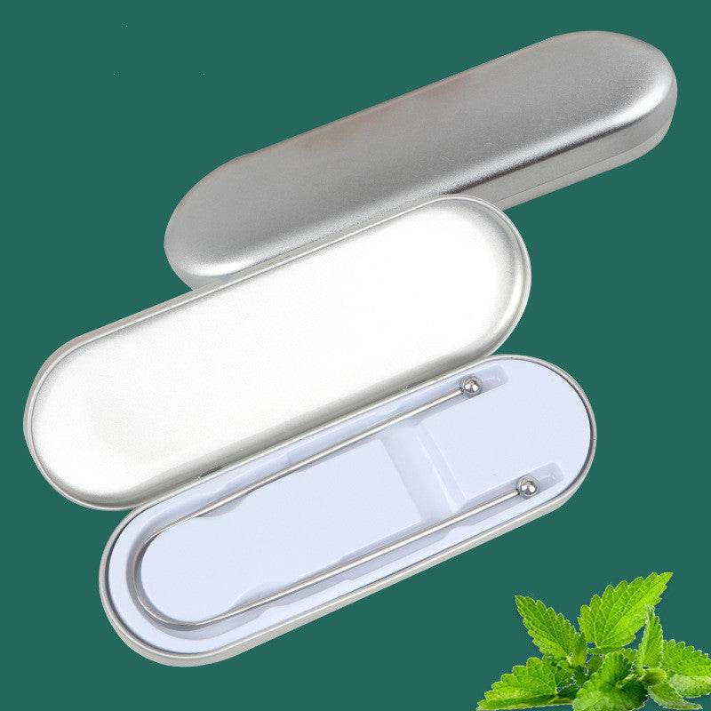 Tongue Scraper Cleaner Metal Cleaning Scraper for Men and Women Tongue Toothbrush Dental Oral Care Hygiene Tool - Mubimart