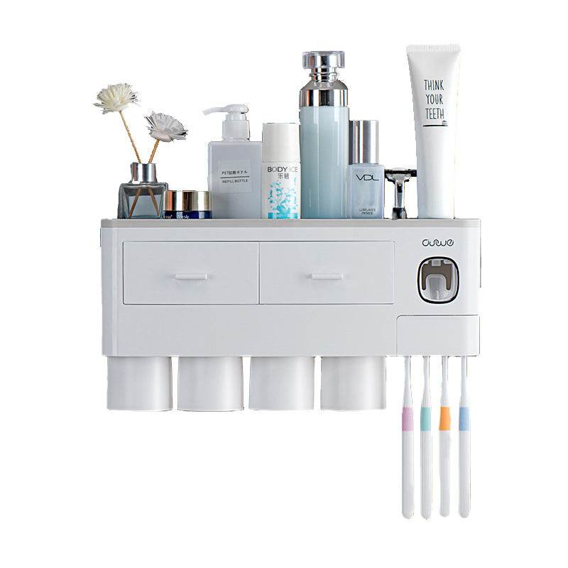 Toothbrush Rack Brush Bathroom Punch-Free Magnetic Toothbrush Holder - Mubimart