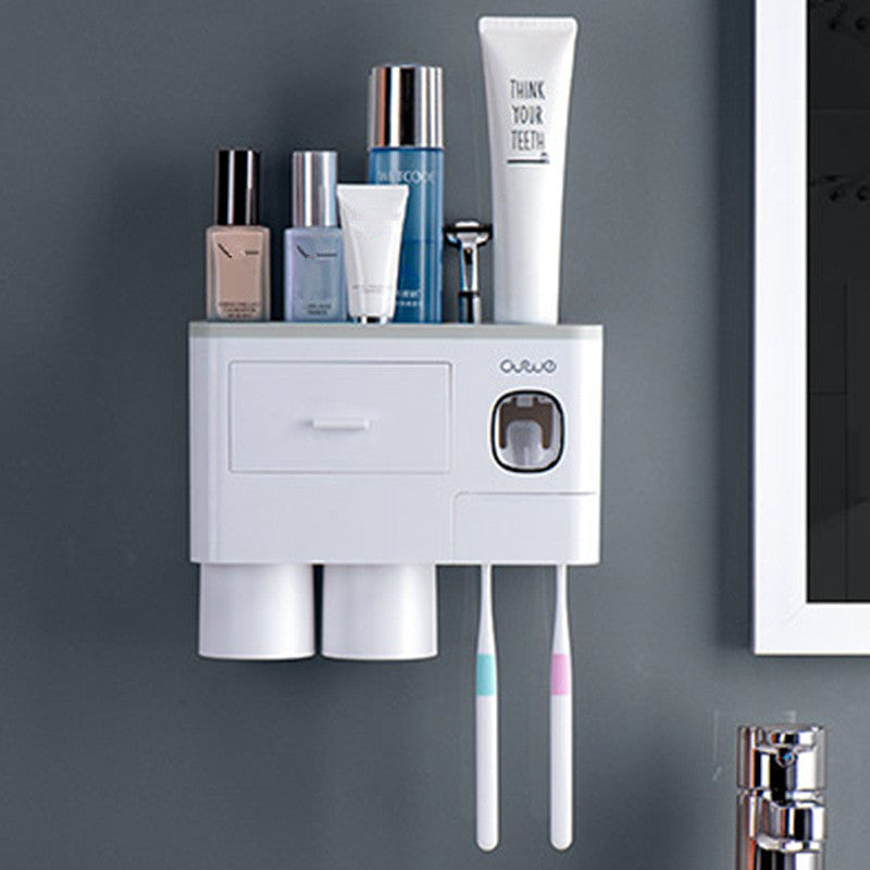 Toothbrush Rack Brush Bathroom Punch-Free Magnetic Toothbrush Holder - Mubimart -  