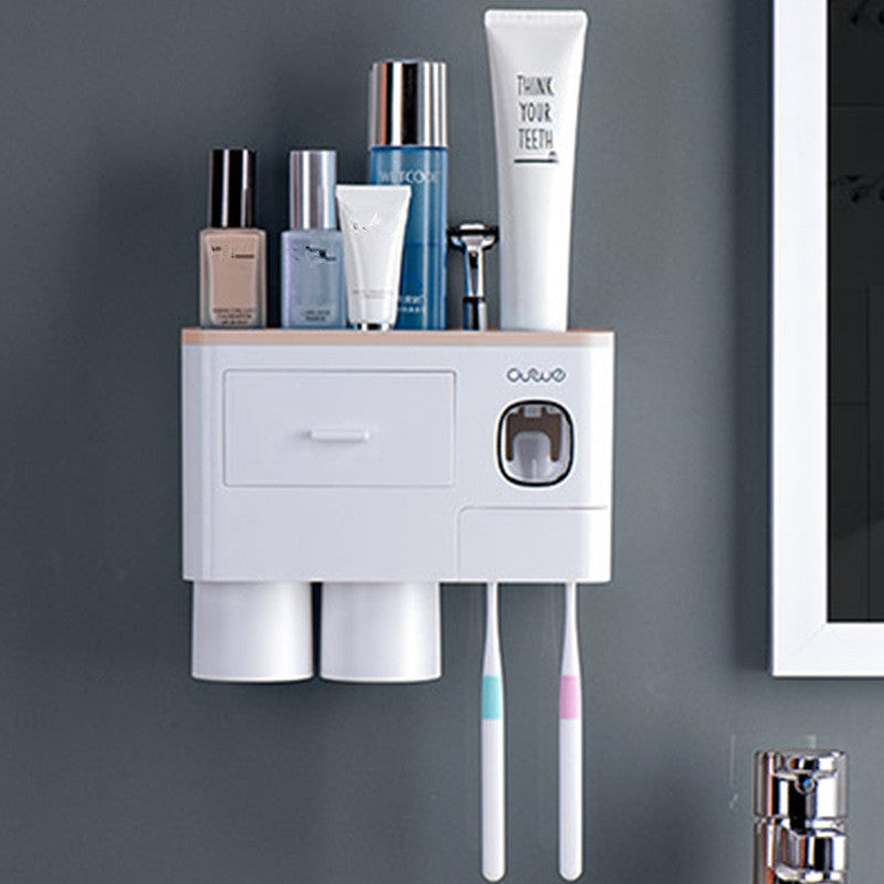 Toothbrush Rack Brush Bathroom Punch-Free Magnetic Toothbrush Holder - Mubimart -  