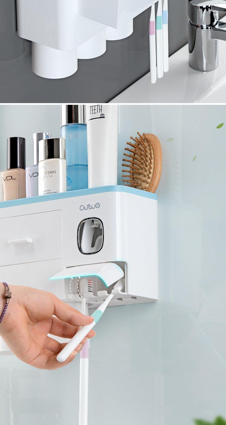 Toothbrush Rack Brush Bathroom Punch-Free Magnetic Toothbrush Holder - Mubimart -  