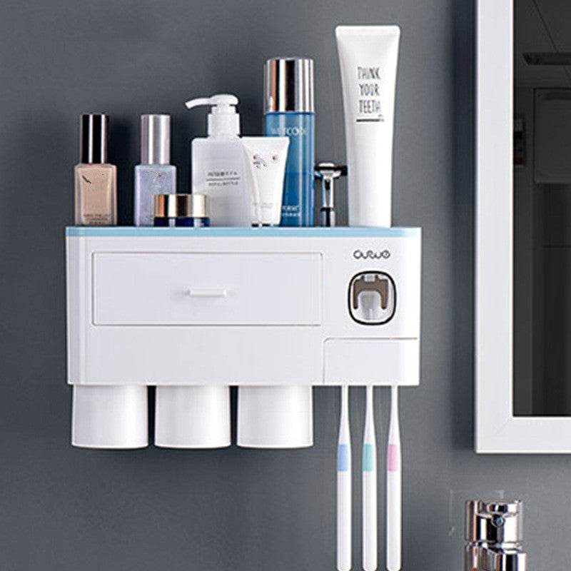 Toothbrush Rack Brush Bathroom Punch-Free Magnetic Toothbrush Holder - Mubimart