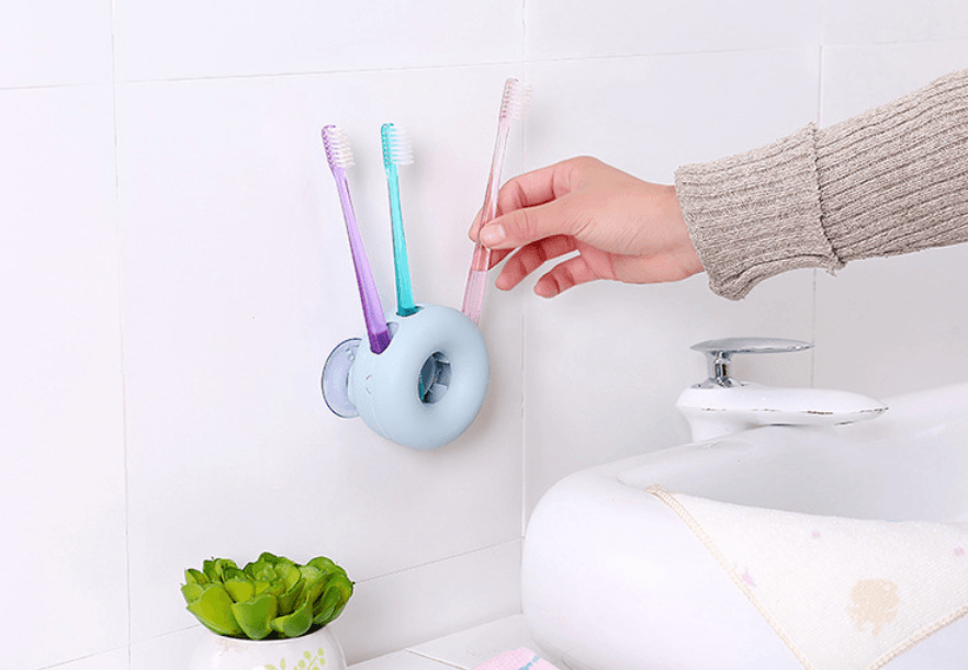 Toothbrush holder Suction wall toothbrush holder - Mubimart