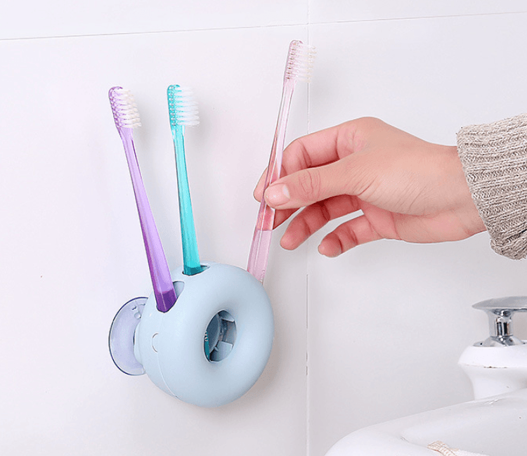 Toothbrush holder Suction wall toothbrush holder - Mubimart
