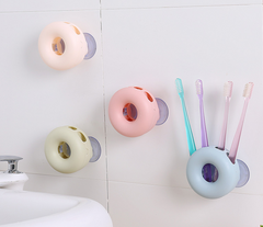 Toothbrush holder Suction wall toothbrush holder - Mubimart - Toothbrush Holder 