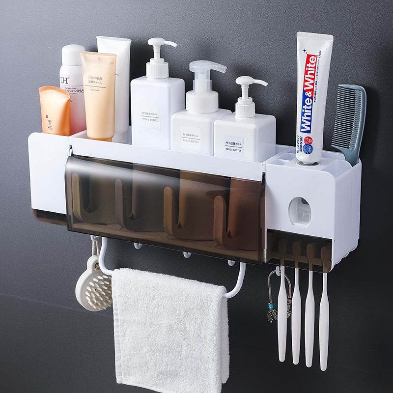 Toothbrush holder for toilet storage - Mubimart