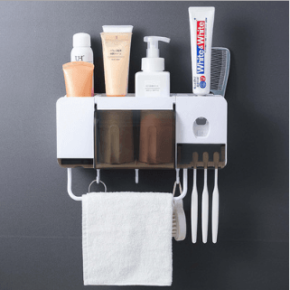 Toothbrush holder for toilet storage - Mubimart