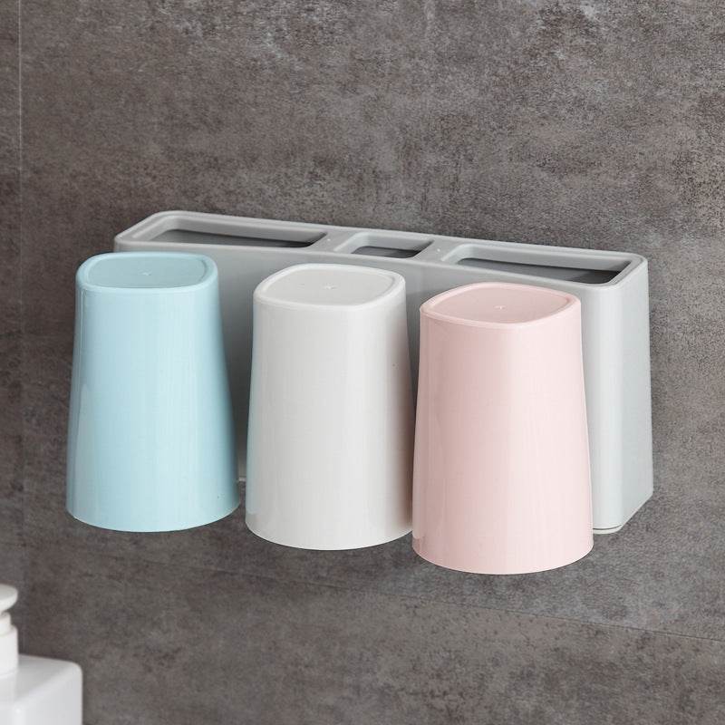 Toothbrush holder wall storage toothbrush rack - Mubimart