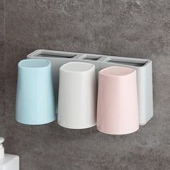 Toothbrush holder wall storage toothbrush rack - Mubimart -  