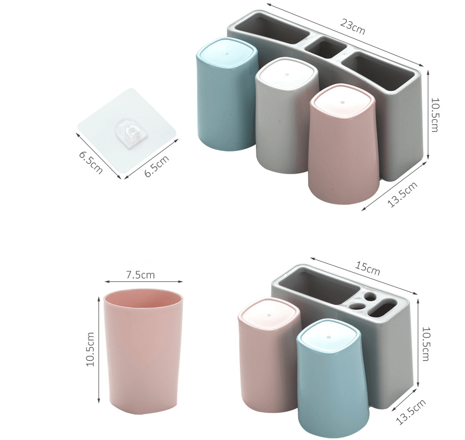 Toothbrush holder wall storage toothbrush rack - Mubimart