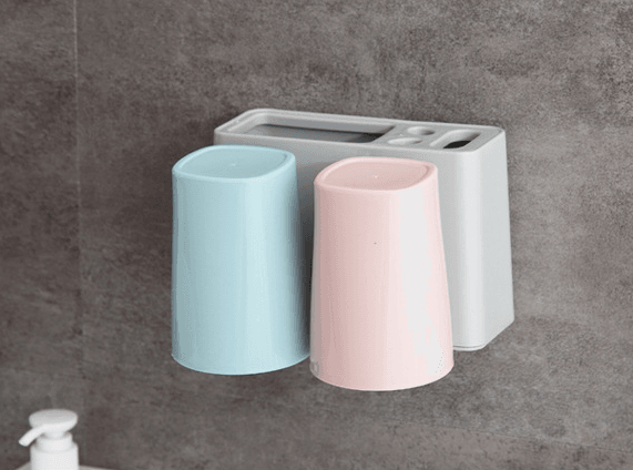 Toothbrush holder wall storage toothbrush rack - Mubimart