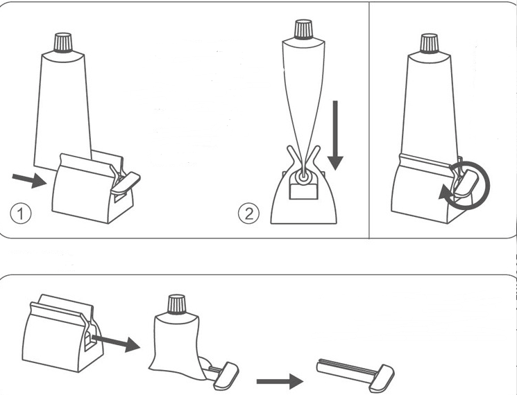 Toothpaste Squeezer Plastic Toiletries - Mubimart