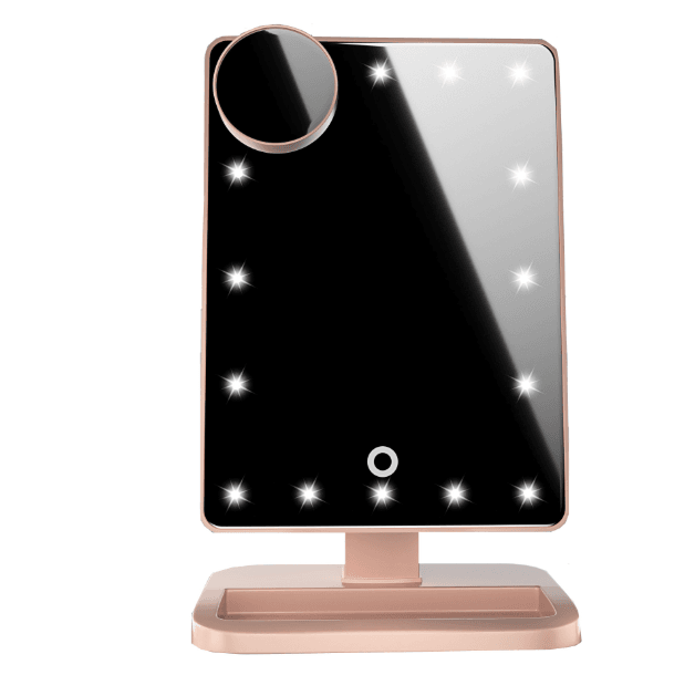 Touch Screen Makeup Mirror With 20 LED Light Bluetooth Music Speaker 10X Magnifying Mirrors Lights - Mubimart
