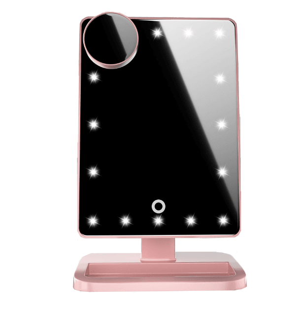 Touch Screen Makeup Mirror With 20 LED Light Bluetooth Music Speaker 10X Magnifying Mirrors Lights - Mubimart