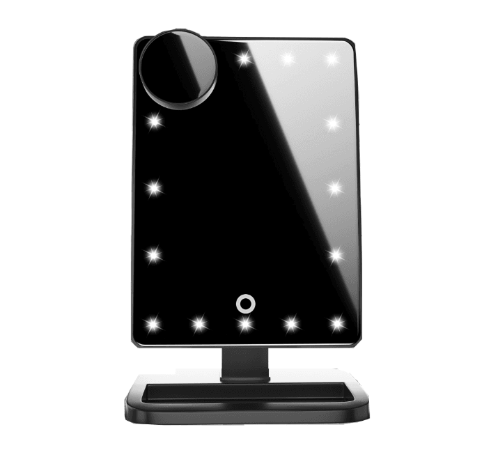 Touch Screen Makeup Mirror With 20 LED Light Bluetooth Music Speaker 10X Magnifying Mirrors Lights - Mubimart
