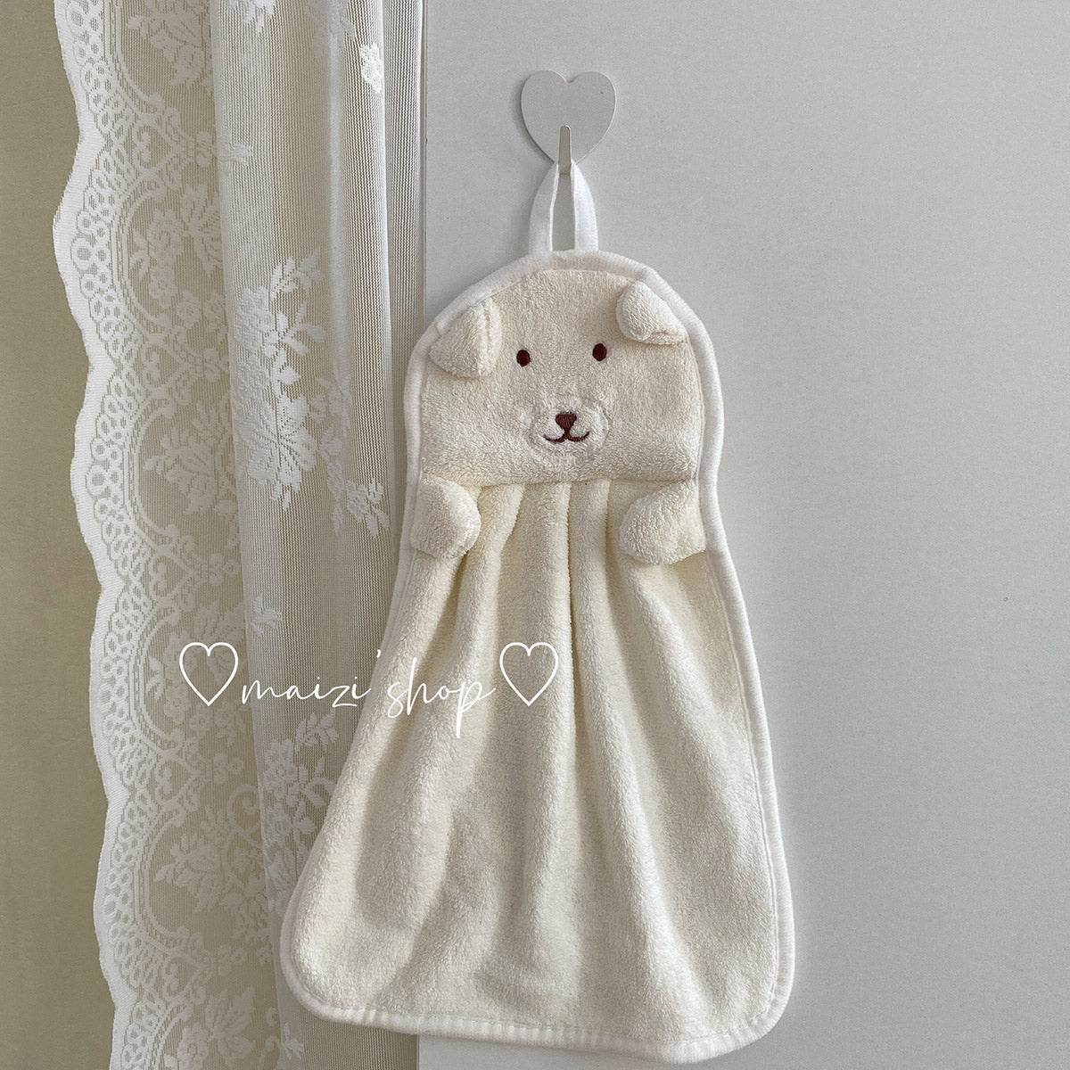 Towels Can Hang Coral Fleece Absorbent Towels To Wipe Face Bathroom Children - Mubimart