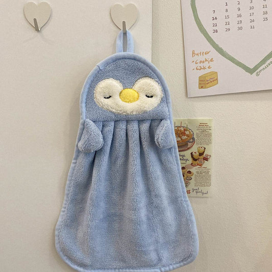 Towels Can Hang Coral Fleece Absorbent Towels To Wipe Face Bathroom Children - Mubimart