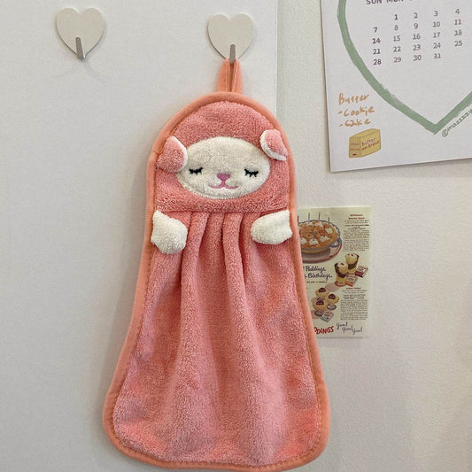 Towels Can Hang Coral Fleece Absorbent Towels To Wipe Face Bathroom Children - Mubimart