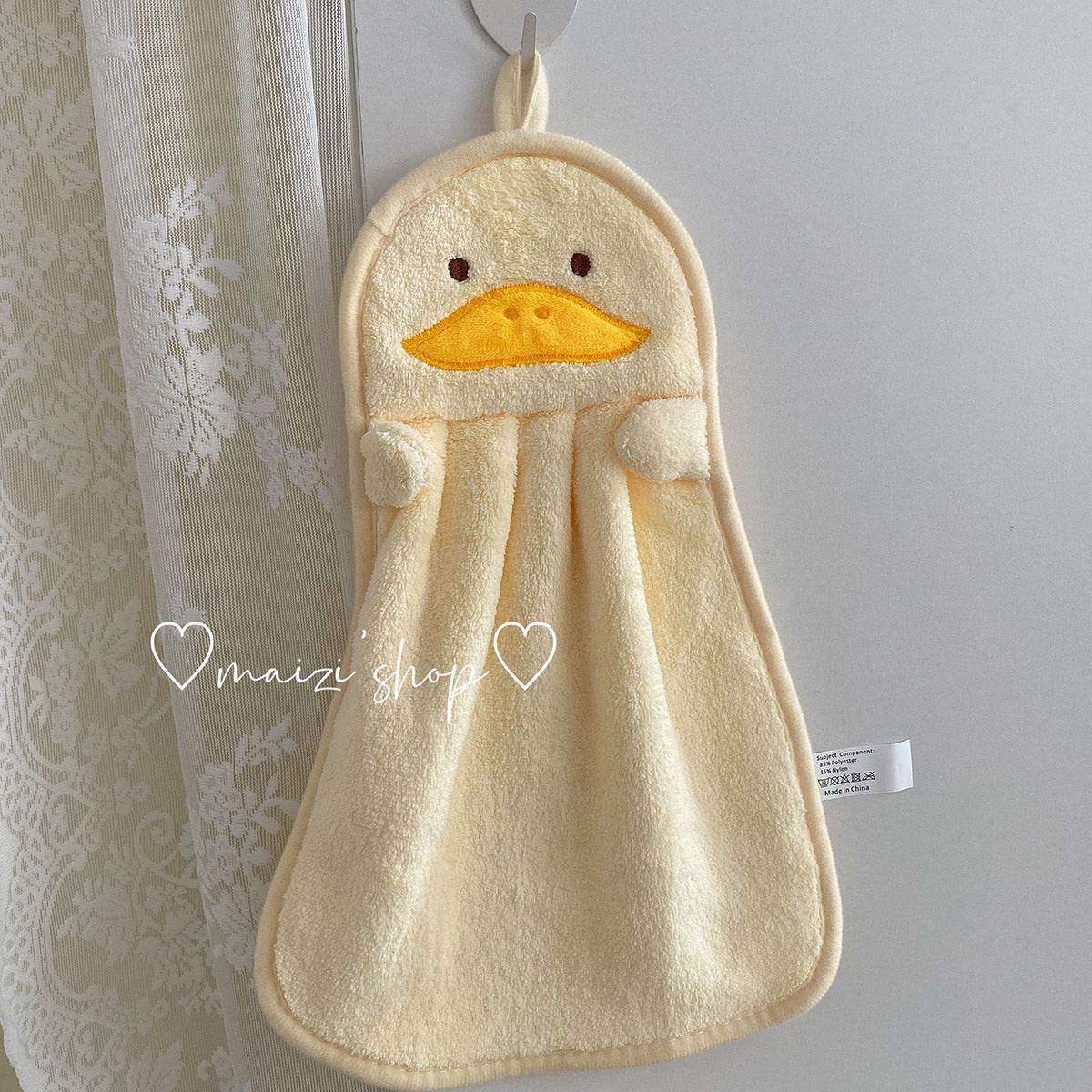 Towels Can Hang Coral Fleece Absorbent Towels To Wipe Face Bathroom Children - Mubimart
