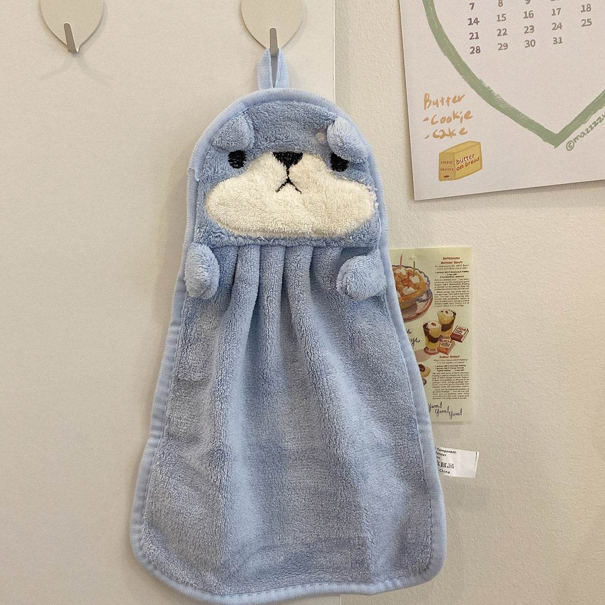 Towels Can Hang Coral Fleece Absorbent Towels To Wipe Face Bathroom Children - Mubimart