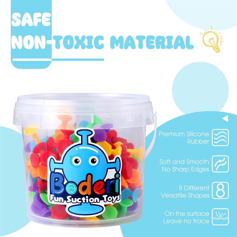 Toys For Kids Ages 4-8 Boys 114 PCS Suction Toys Sensory Boys Girls Stress Release Toys Bath Toys Travel Toys Suction Cup Toys Silicone - Mubimart