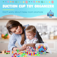 Toys For Kids Ages 4-8 Boys  114 PCS Suction Toys Sensory Boys Girls Stress Release Toys Bath Toys Travel Toys Suction Cup Toys Silicone - Mubimart - Learning Toys 