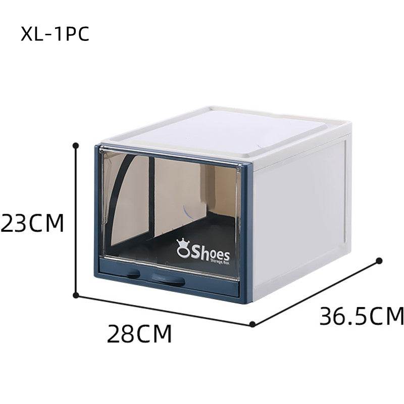 Transparent Box Stackable Drawer Storage Shoe Rack - Mubimart