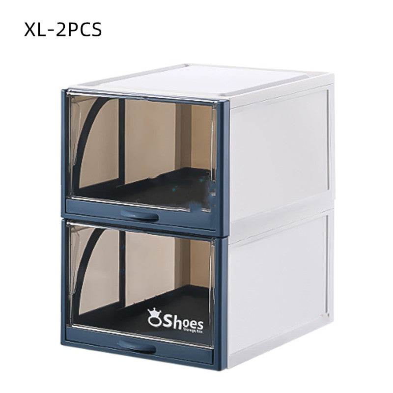 Transparent Box Stackable Drawer Storage Shoe Rack - Mubimart