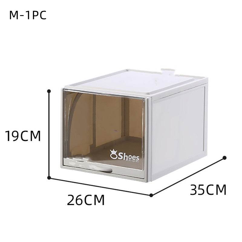 Transparent Box Stackable Drawer Storage Shoe Rack - Mubimart