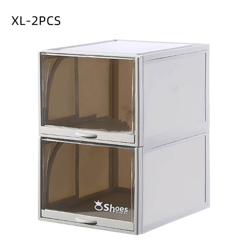 Transparent Box Stackable Drawer Storage Shoe Rack - Mubimart
