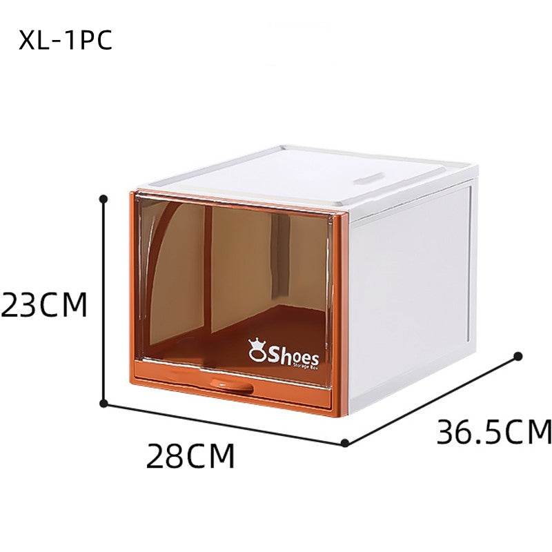 Transparent Box Stackable Drawer Storage Shoe Rack - Mubimart