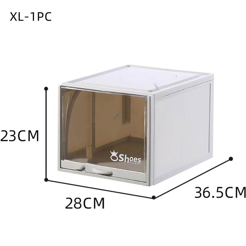 Transparent Box Stackable Drawer Storage Shoe Rack - Mubimart