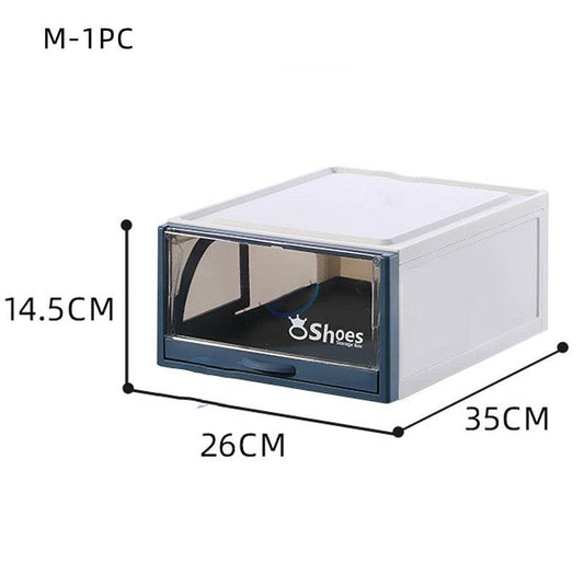 Transparent Box Stackable Drawer Storage Shoe Rack - Mubimart