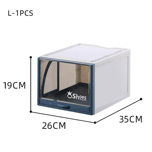 Transparent Box Stackable Drawer Storage Shoe Rack - Mubimart