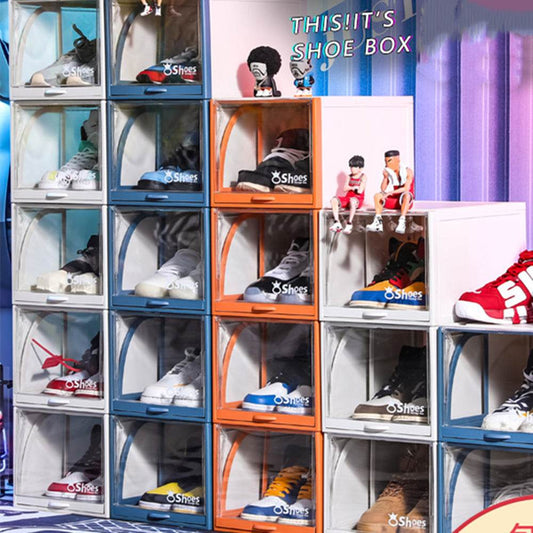 Transparent Box Stackable Drawer Storage Shoe Rack - Mubimart