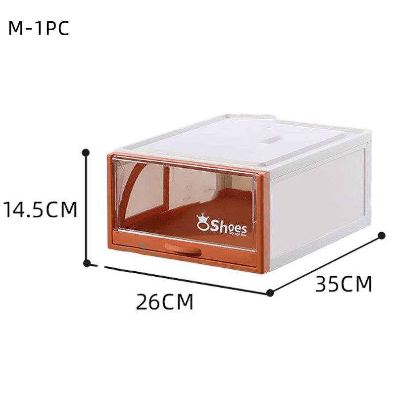 Transparent Box Stackable Drawer Storage Shoe Rack - Mubimart
