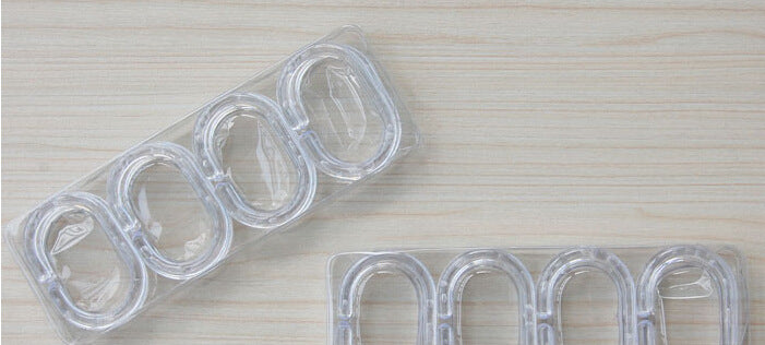 Transparent C-Shaped Shower Curtain Rod Hanging Ring Hook - Mubimart - Shower curtain rod 