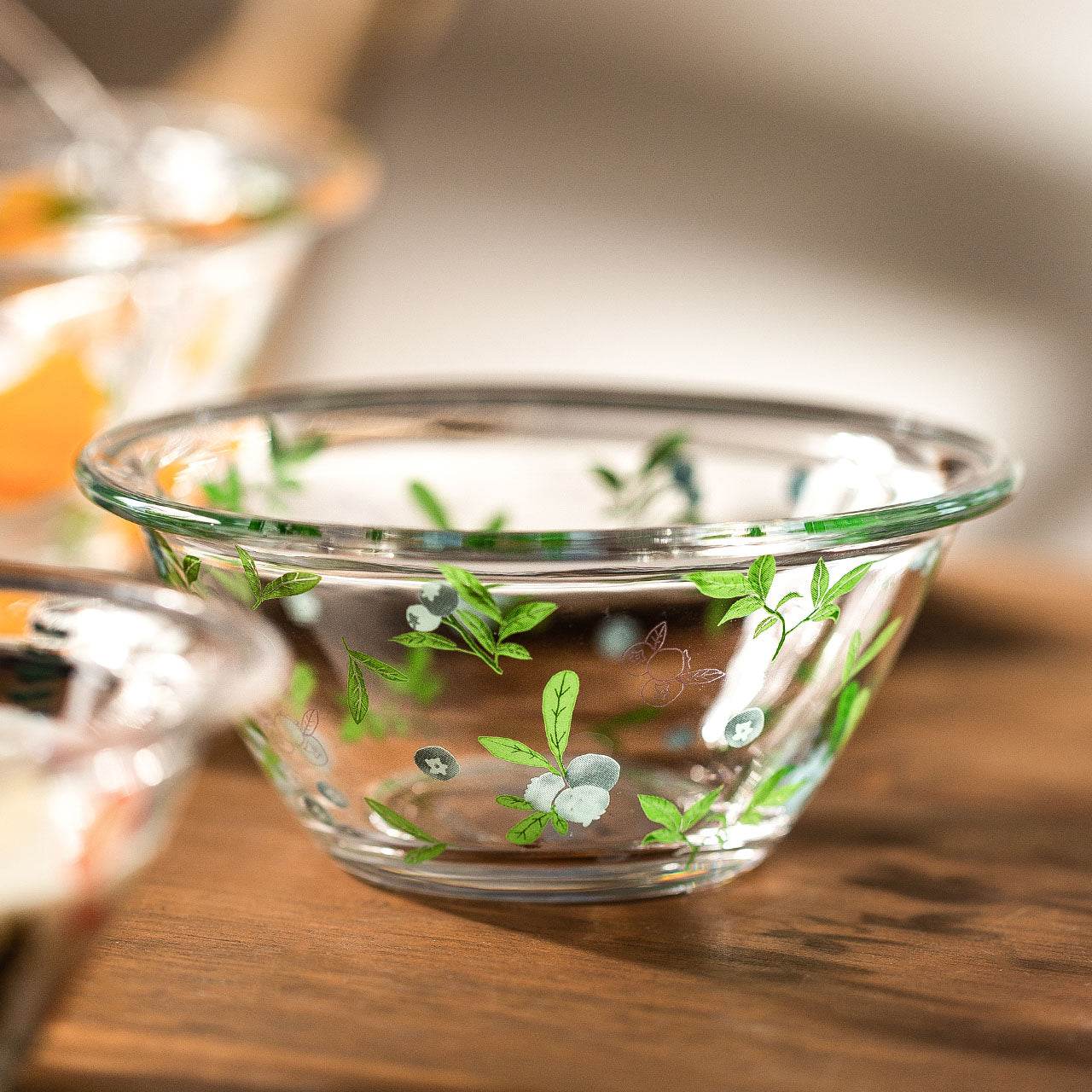 Transparent Glass Bowl Cute Home Salad Fruit Bowl - Mubimart