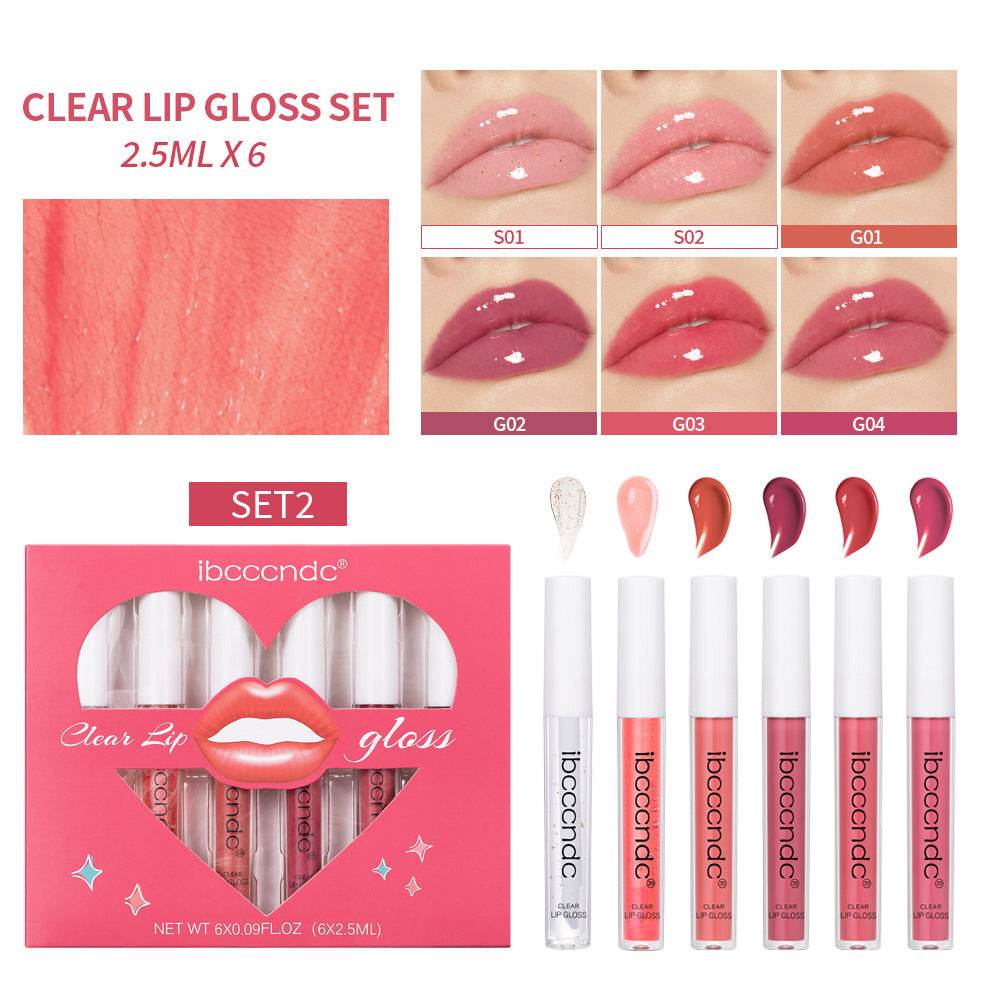 Transparent Lip Gloss Suit Liquid Lipstick - Mubimart