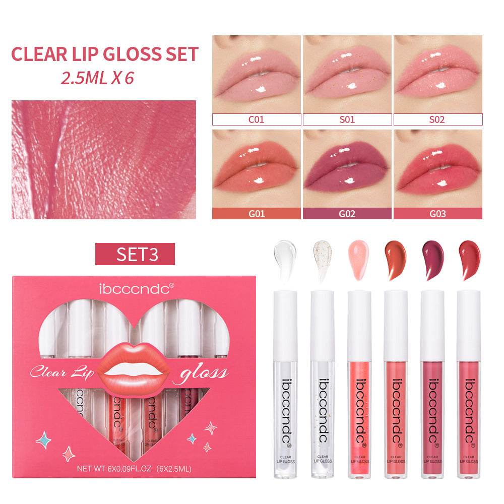 Transparent Lip Gloss Suit Liquid Lipstick - Mubimart