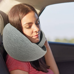 Travel Neck Pillow Non-Deformed Airplane Pillow Travel Neck Cushion Durable U-Shaped Travel Memory Cotton Nap Neck Pillow - Mubimart -  