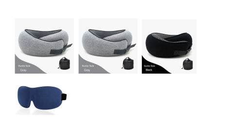 Travel Neck Pillow Non-Deformed Airplane Pillow Travel Neck Cushion Durable U-Shaped Travel Memory Cotton Nap Neck Pillow - Mubimart