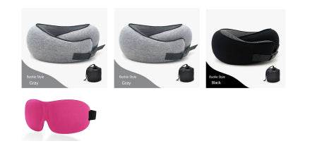 Travel Neck Pillow Non-Deformed Airplane Pillow Travel Neck Cushion Durable U-Shaped Travel Memory Cotton Nap Neck Pillow - Mubimart