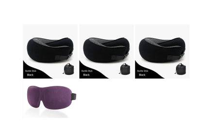 Travel Neck Pillow Non-Deformed Airplane Pillow Travel Neck Cushion Durable U-Shaped Travel Memory Cotton Nap Neck Pillow - Mubimart