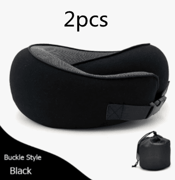Travel Neck Pillow Non-Deformed Airplane Pillow Travel Neck Cushion Durable U-Shaped Travel Memory Cotton Nap Neck Pillow - Mubimart