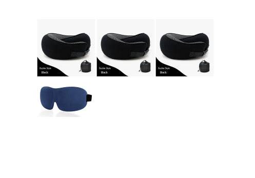 Travel Neck Pillow Non-Deformed Airplane Pillow Travel Neck Cushion Durable U-Shaped Travel Memory Cotton Nap Neck Pillow - Mubimart