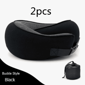 Travel Neck Pillow Non-Deformed Airplane Pillow Travel Neck Cushion Durable U-Shaped Travel Memory Cotton Nap Neck Pillow - Mubimart